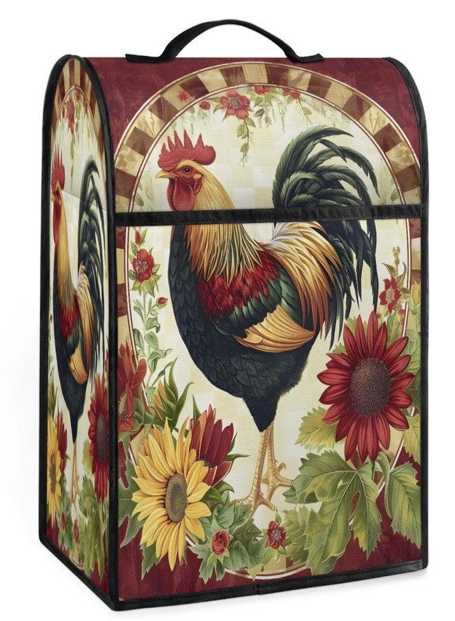 cfpolar Kitchen Aid Mixer Cover Compatible with 6-8 Quarts Rooster Sunflower Farmhouse Stand Mixer Cover Kitchen Aid Mixers Accessories Appliance Organizer Bag Dust Covers with Zipper Pocket - Image 1